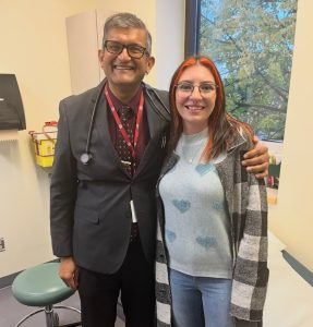 Gabriella Hammond with Dr. Maharajh